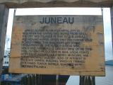 Juneau sign at ferry terminal