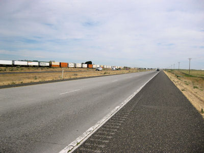 Flat open highway 395