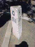 Milepost with miles not kilometers