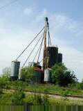 Silos along the tracks