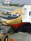Washing the windows before takeoff